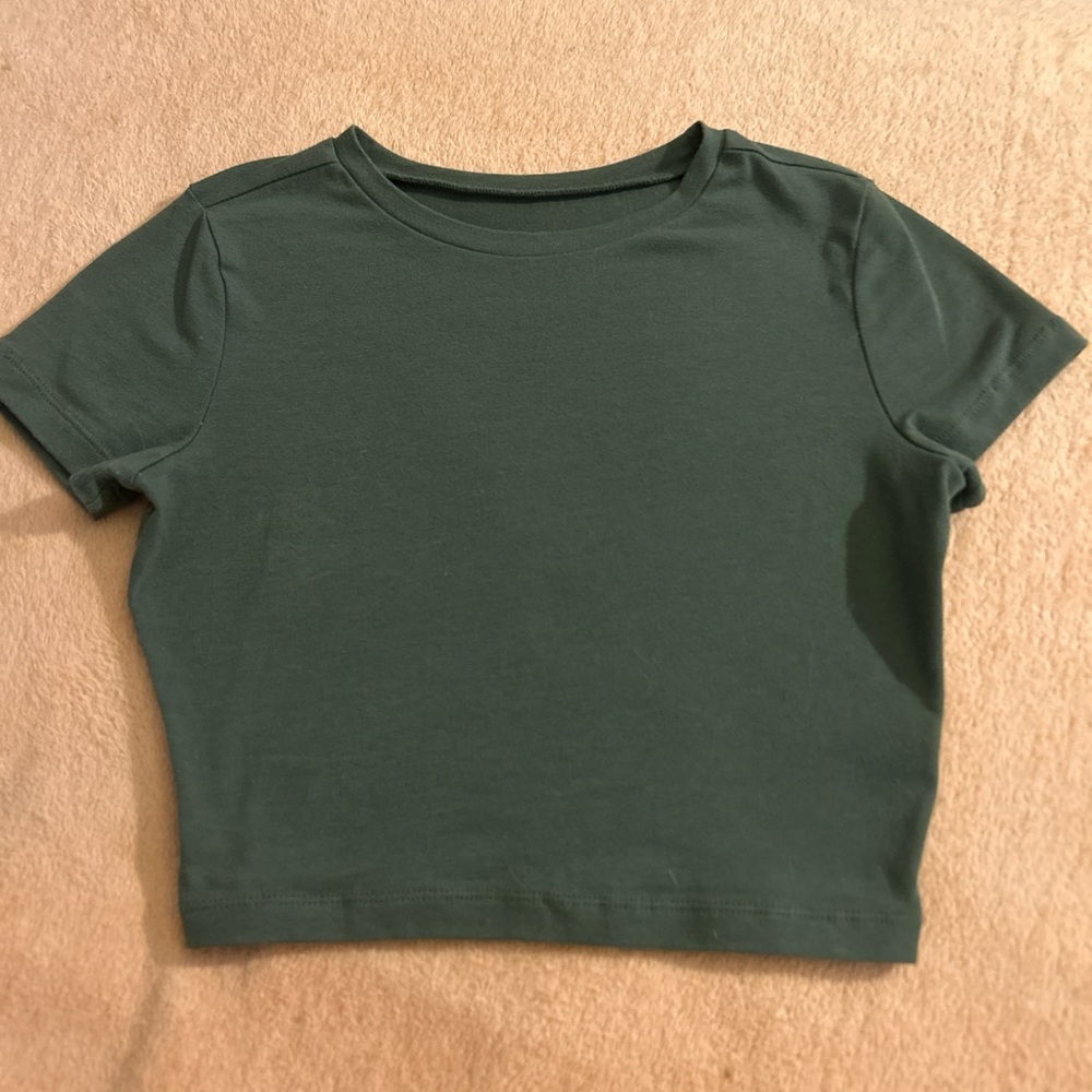 Forest Green Cropped Tee